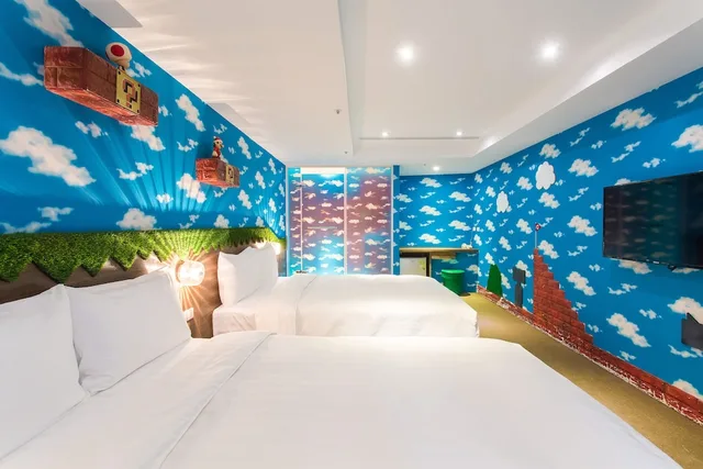 غرفة رباعية بسريرين مزدوجين، Rf Hotel Sanchong 2/3