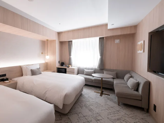 غرفة قياسية بسريرين مزدوجين، Hotel The Leben Osaka 4/8