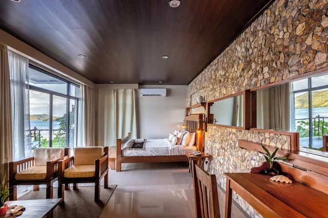 جناح استوديو ديلوكس بسرير كينج بإطلالة على البحر، La Estancia Busuanga Resort 5/7