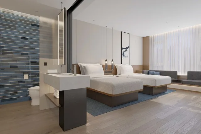 غرفة بريميوم بسريرين مزدوجين، Fairfield by Marriott Liaocheng Dongchangfu 3/4