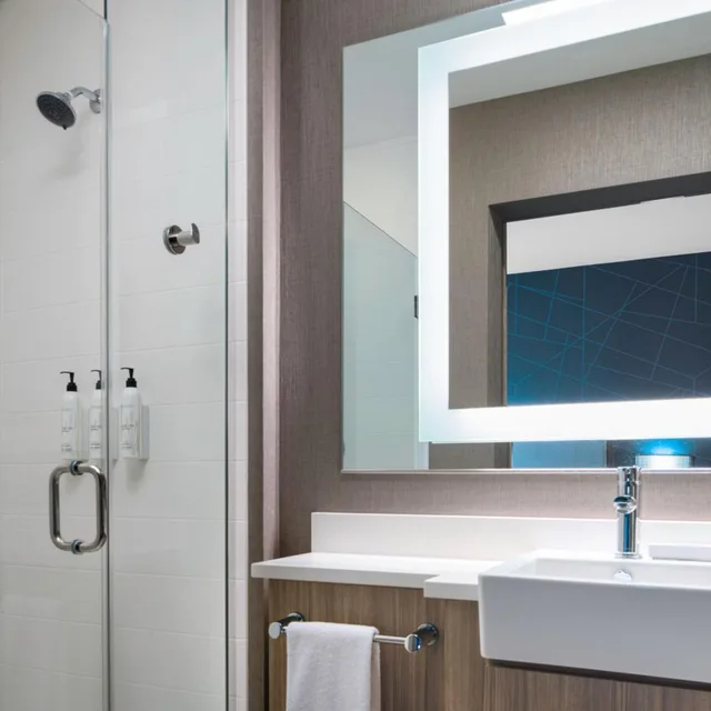 جناح بسرير كينج مع سرير سحّاب إضافي مع أريكة بحوض استحمام لذوي الإعاقة، SpringHill Suites by Marriott Charlotte Airport Lake Pointe 4/4