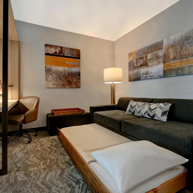 جناح بسرير كوين مع سرير سحّاب إضافي لذوي الإعاقة، Springhill Suites by Marriott Albuquerque University Area 5/10