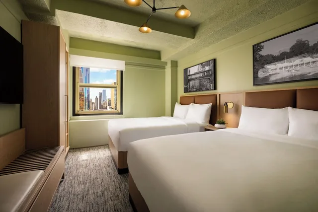 غرفة ديلوكس بسريرين مزدوجين، THE ROW NYC HOTEL 2/10