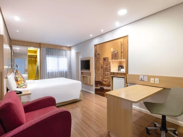 غرفة فاخرة بسرير كوين بمطبخ، Mercure Sao Paulo Nacoes Unidas 10/10