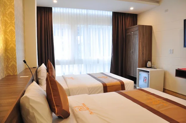 غرفة ديلوكس بسريرين منفصلين بإطلالة على المدينة بغرفتي نوم، Nice Hue Hotel 9/10