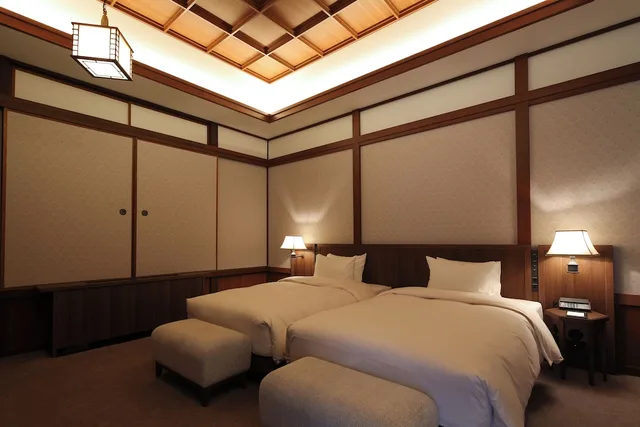 جناح بسريرين منفصلين في الملحق، Nikko Kanaya Hotel 1/3