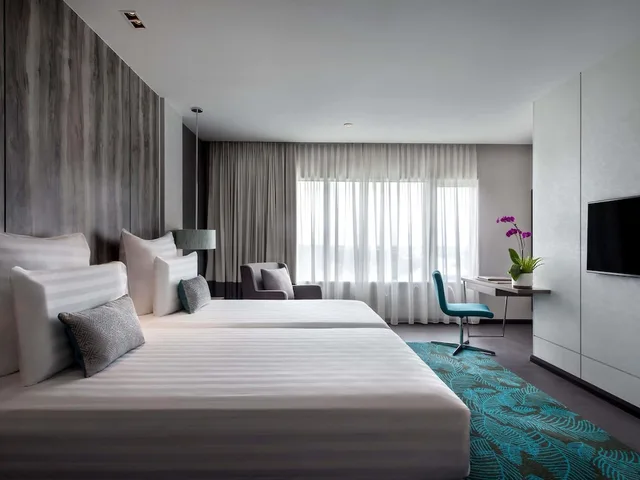 غرفة سوبيريور بسريرين منفصلين بإطلالة على المدينة، Pullman Miri Waterfront 1/8