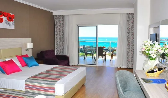 غرفة بإطلالة على البحر مفردة بسرير مزدوج، SIDE PRENSES RESORT HOTEL AND SPA 1/1