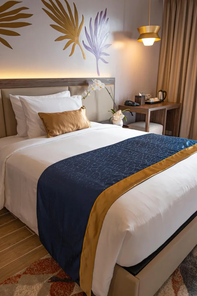 غرفة ديلوكس بسرير كوين بإطلالة على المدينة، Hotel Santika Premiere Dyandra Medan 4/5