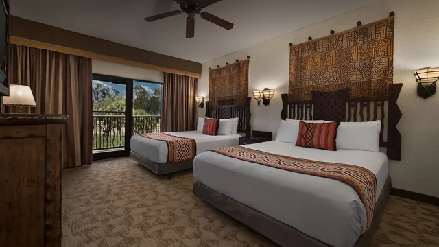 2 Bedrooms, Villa, King and Queen Bed, with View, 2 Sofa, Sofa, Accessible, Disney Animal Kingdom Villas Kidani Village 2/3