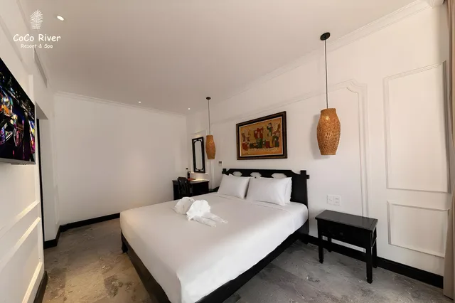 غرفة عائلية بسرير كينج بإطلالة على المدينة، Hoi An Coco River Resort Spa 1/1