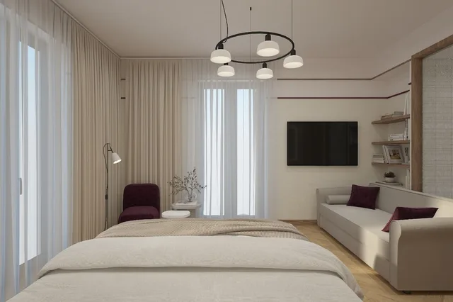 غرفة ديلوكس بسرير مزدوج أو سريرين منفصلين، Hotel Taormina 4/6