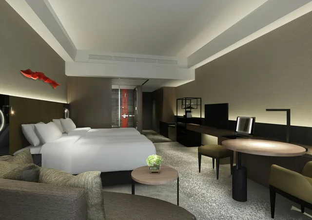 غرفة ديلوكس بسريرين منفصلين، Conrad Osaka 3/5