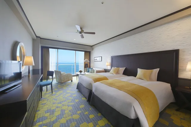 غرفة ديلوكس بسريرين منفصلين بإطلالة على البحيرة، Biwako Hotel 1/2