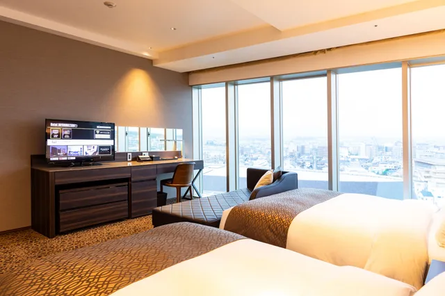 غرفة سوبيريور بسريرين مزدوجين وسريرين كينج بإطلالة على المدينة بحوض استحمام، Piazza Hotel Nara 5/7