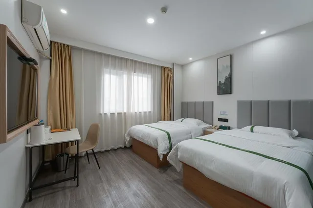 غرفة بسريرين منفصلين، Greentree Inn Shanghai Meilan Lake Hutai Road Express Hotel 1/2