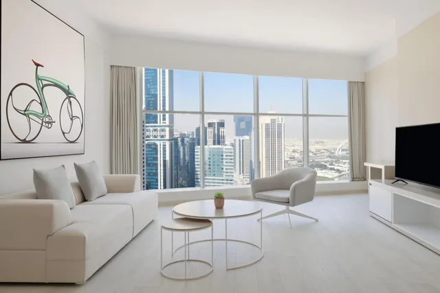 شقة كبيرة بسرير كينج وسرير كوين بإطلالة على المدينة بغرفتي نوم، Element West Bay Doha 7/9