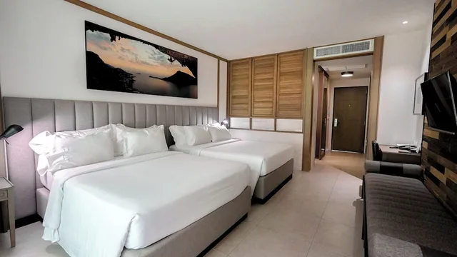 غرفة ديلوكس رباعية بسريرين كوين، Sugar Marina Resort Cliffhanger Aonang 5/8
