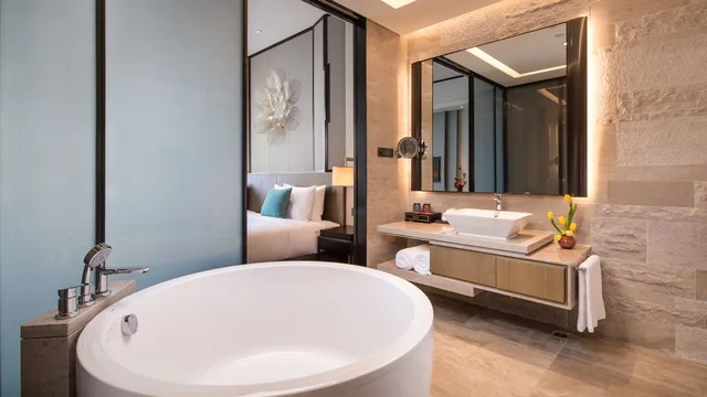 غرفة بريميوم بسرير فردي، Hualuxe Hotels Resorts Xiamen Haicang 7/10