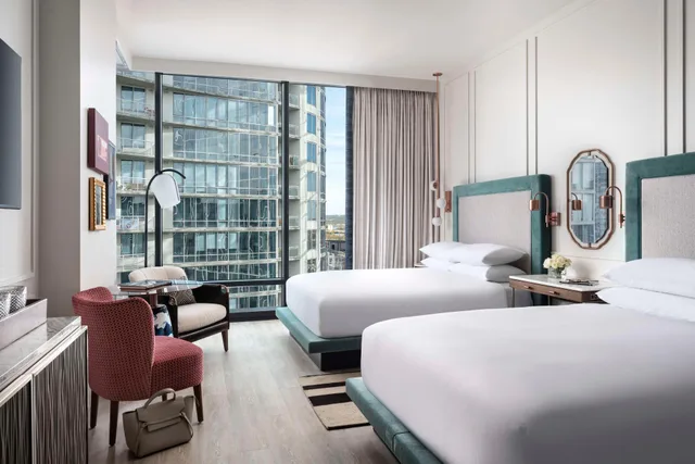 غرفة بسريرين كوين بإطلالة على المدينة، Hyatt Centric Downtown Nashville 1/1