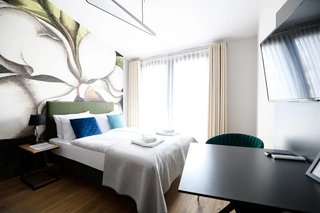 استوديو بسرير كوين، Aparthotel Inspire Miodova Residence 3/5