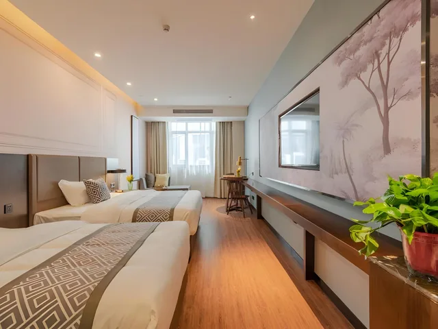 غرفة ديلوكس بسريرين منفصلين، Gem Hefei Qianshan North Road Phoenix Hotel 2/2