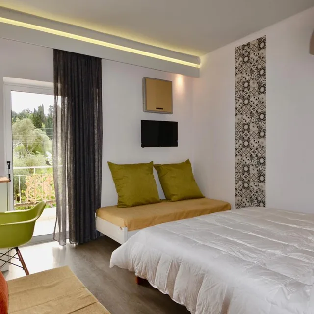 غرفة بسرير مزدوج أو سريرين منفصلين بإطلالة على الحديقة، Paloma Blanca Hotel 1/10