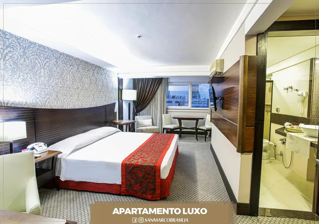 غرفة ديلوكس بسرير مزدوج، San Marco Hotel Brasilia 1/5