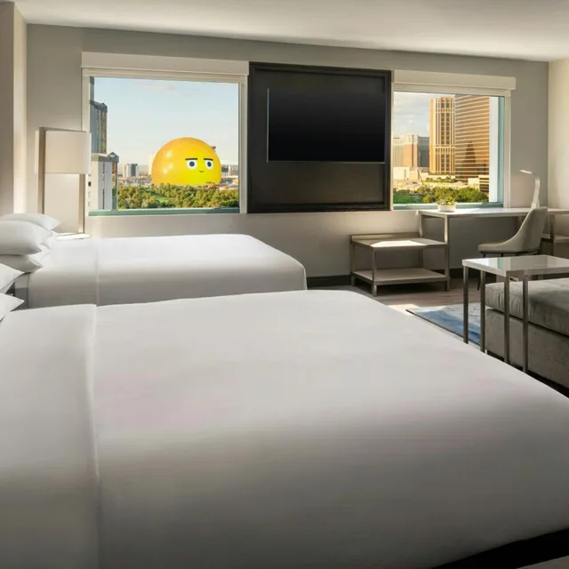 Guest Room, 2 Queen Beds, Sphere View، Las Vegas Marriott 4/6
