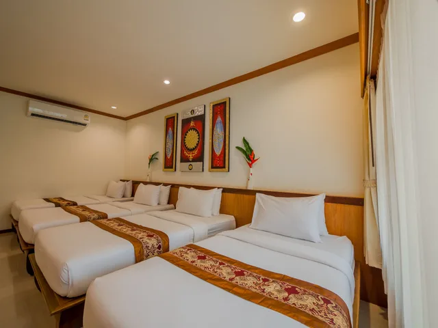غرفة عائلية رباعية بأربعة أسرّة، Chiangkhan River Mountain Resort 2/5