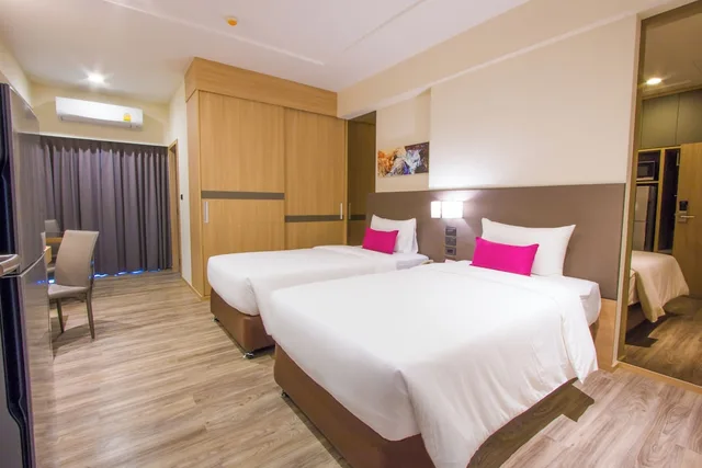 استوديو بسريرين منفصلين، Pacific Park Hotel And Residence 1/4