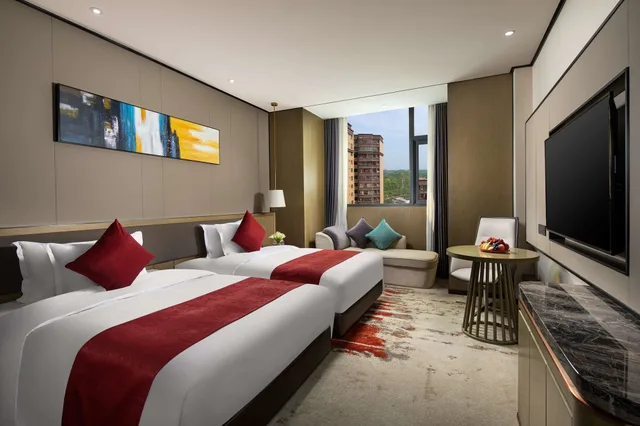غرفة ديلوكس بسريرين منفصلين، Ramada by Wyndham Jianyang 2/2