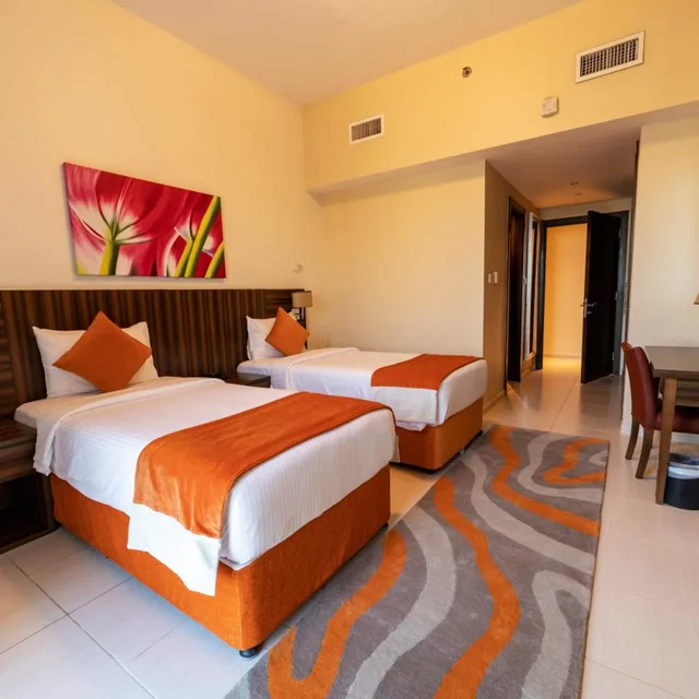 شقة ديلوكس بشرفة بغرفتي نوم، Abidos Hotel Apartments Dubailand 2/8