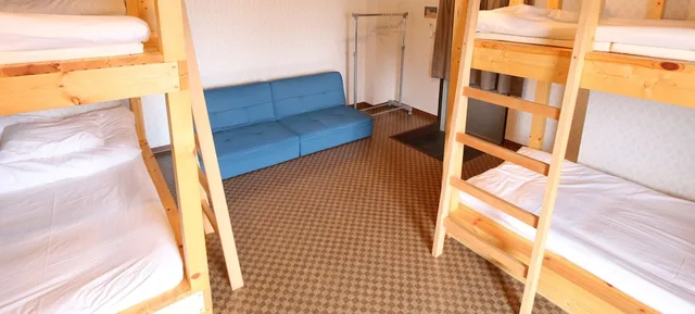 Family, 2 Bunk Beds, Sofa, RED HELMET House & Sports Bar Hiroshima 1/2