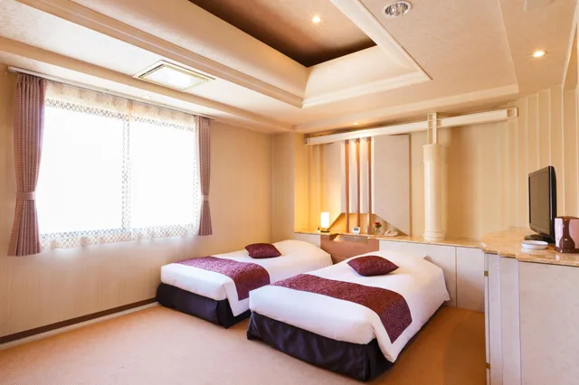Semi Room, Deluxe, 2 Semi Double Beds, HOTEL SASARINDOU 1/3