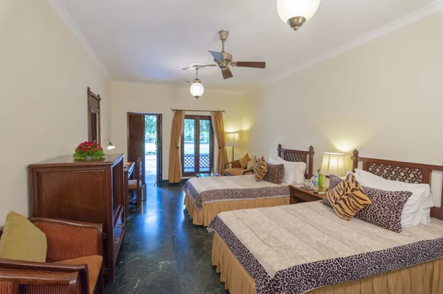 غرفة ديلوكس بسرير فردي بإطلالة على الحديقة، The Maharaja’s Lodge, Ranthambore 1/2