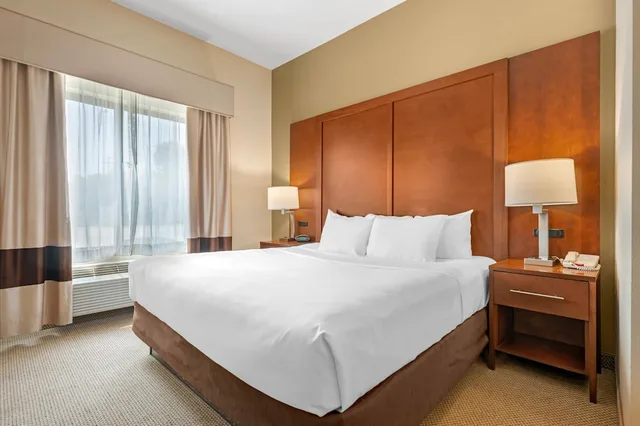 جناح بسرير كينج مع أريكة بحوض جاكوزي، Comfort Suites South Bend Near Casino 1/8