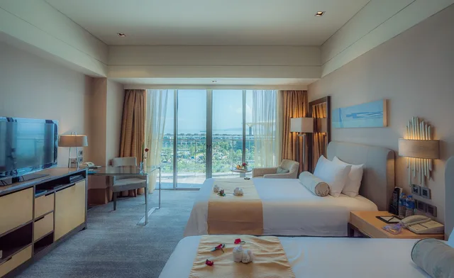 غرفة سوبيريور بسريرين منفصلين بإطلالة على البحر، Xiamen International Conference Center Hotel 3/5
