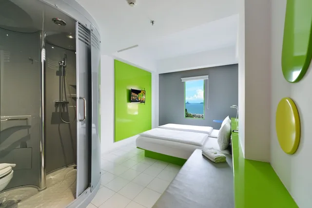 Pop, Standard, Twin Beds، Pop Hotel Tanjung Karang Lampung 4/5