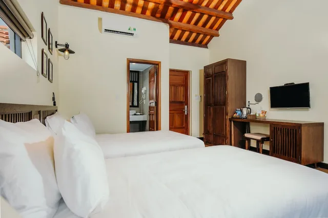 غرفة ديلوكس بسرير كينج بإطلالة على النهر، La An Central Boutique Villa 3/4