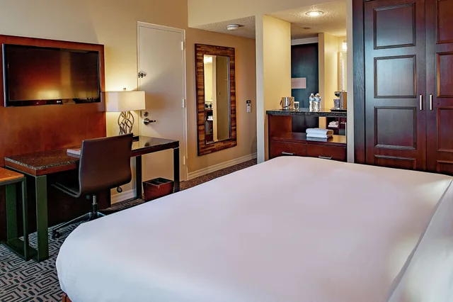 غرفة ديلوكس بسرير كينج مع أريكة، Doubletree By Hilton Hotel St Louis Chesterfield 2/2