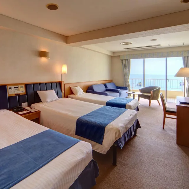 Japanese Western, Style, Single Bed, Ocean View، Hotel Resonex Nago 1/6