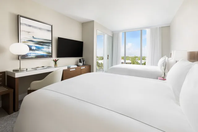 غرفة ديلوكس بسريرين كوين بشرفة، The Altair Hotel Bay Harbor Miami 2/5