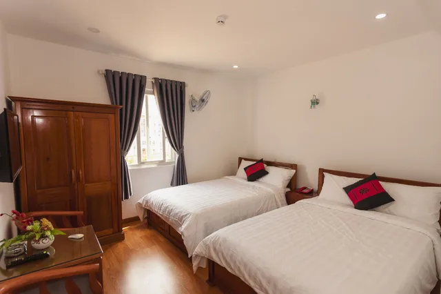 غرفة بسريرين مزدوجين بإطلالة على الجبل، Thanh Thanh Hotel 2/7