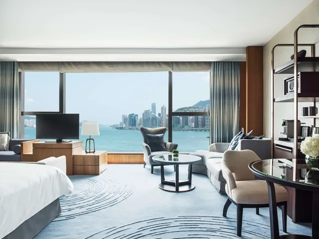 غرفة كلوب بسرير كينج بإطلالة على البحر، Kerry Hotel Hong Kong 4/8