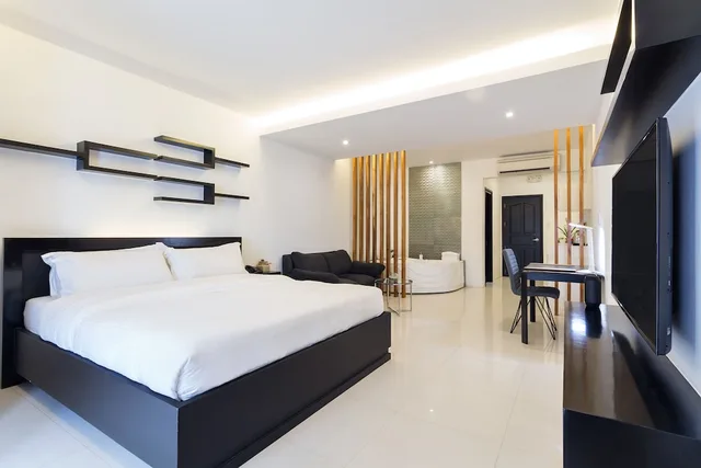 جناح تنفيذي بسرير كينج بحوض جاكوزي، Winds Boutique Hotel 1/2