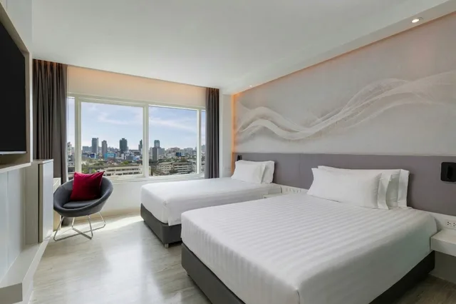 غرفة سوبيريور بسريرين منفصلين بإطلالة على المدينة، Centara Watergate Pavilion Hotel Bangkok 2/6