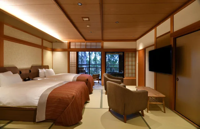 Semi Room, Japanese, 2 Semi Double Beds, Outdoor Bath، YUNOGO BISHUNKAKU 2/2