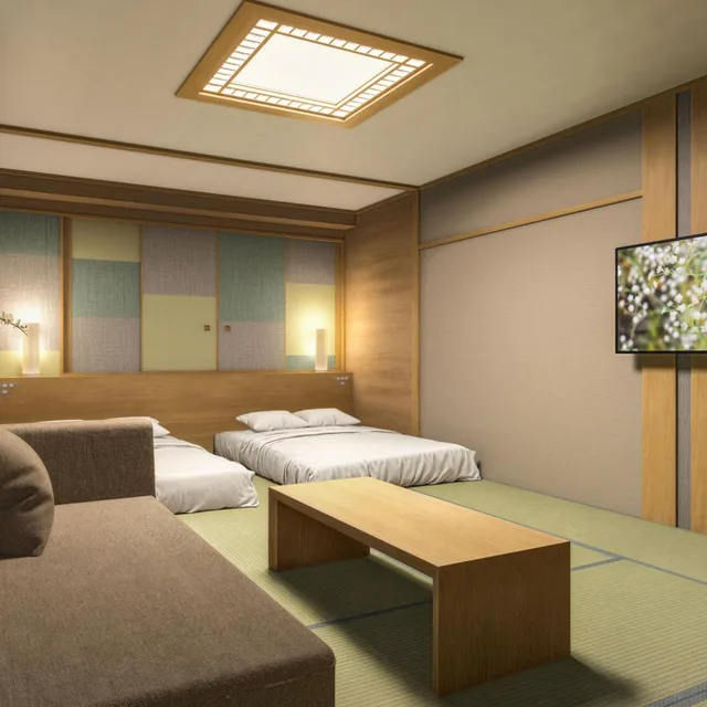 غرفة يابانية بسريرين مزدوجين، Rusutsu Resort Hotel And Convention 2/4