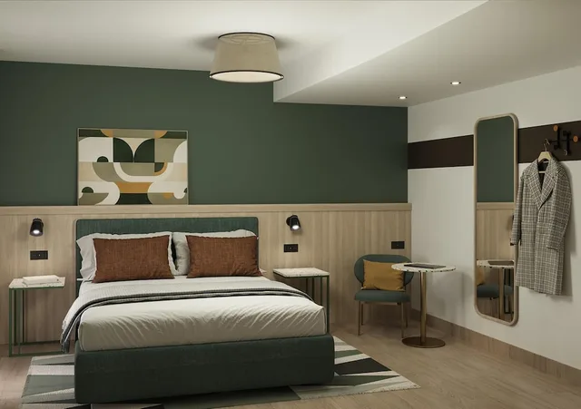 غرفة تنفيذية بسرير كينج مع أريكة بمنطقة جلوس، Best Western Titian Inn Hotel Venice Airport 4/5